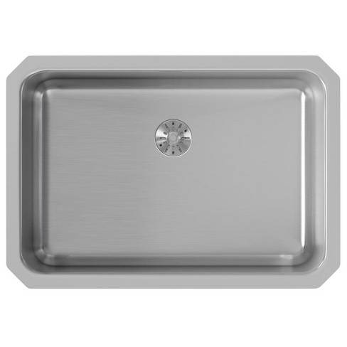 Gourmet 26 1 2 Single Basin 18 Gauge Stainless Steel Kitchen Sink For Undermount Installations Perfect Drain Assembly Included Stainless Steel