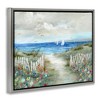 Stupell Industries Tranquil Beachside Flower Meadow Ocean Sailboats Scene, 17" x 21" - 3 of 4