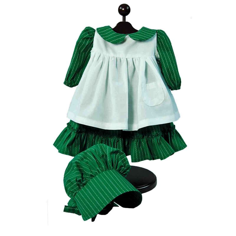 The Queen's Treasures Child's Apron & Prairie Bonnet & 3pc 18" Doll Outfit, 5 of 11