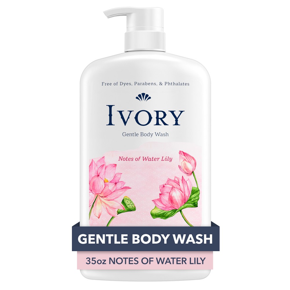 Photos - Shower Gel Ivory Mild & Gentle Body Wash - Water Lily Scent - 35 fl oz