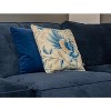 Cushion F&H Velvet Exotic Bird Blue - 2 of 3