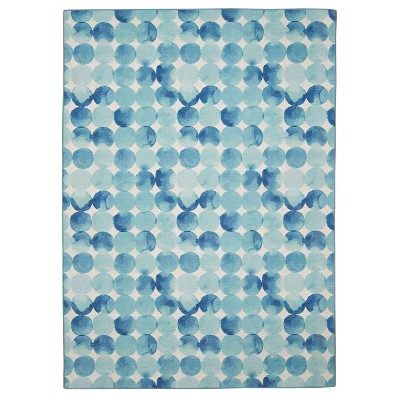 Kai Washable Outdoor Rug Blue/Ivory - Linon