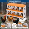 Chicken Nesting Boxes, Hole Roll Away Nest Box for Chicken Coop, Metal Egg Laying Box with Lid Cover to Protect Eggs, Rollout Egg Collection - 4 of 4