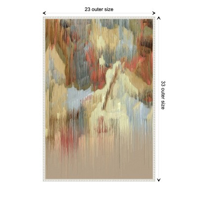 Summer Abstract Beaded Framed Canvas Wall Art