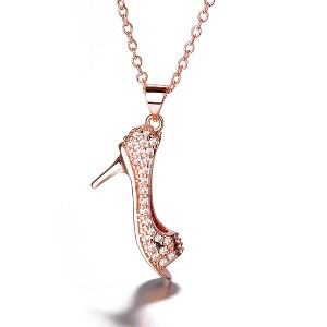 18K Gold and Sterling Silver Stiletto Crystal Pendant Necklace - 1 of 4