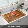 Noodle Board Stove Cover 29.5x22 Inch Wood Cutting Board with Double Handles, Easy to Cleaning, Wooden Stove Top Covers for Gas Burns, Sinks, RV - 4 of 4