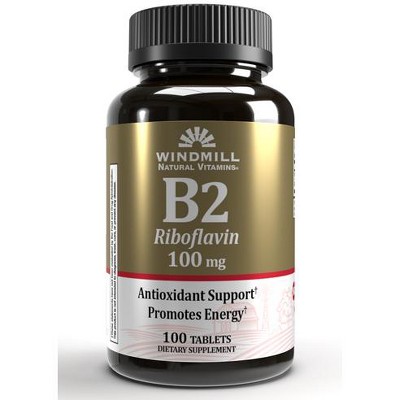 Windmill Vitamins B2 Riboflavin 100mg, Tabs 100 Ct