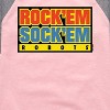 Girls' - Rock 'Em Sock 'Em Robots - Rock 'Em Sock 'Em Logo Shirt Tail Raglan Graphic T-shirt - 2 of 4