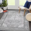 Machine Washable Area Rug Non Slip Non Shedding Rug Boho Printed Low Pile Rugs Vintage Foldable Stain Resistant Indoor Carpet for Bedroom Living Room - 4 of 4
