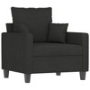vidaXL Sofa Chair Black 23.6 in. Fabric - 2 of 4
