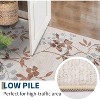 Acekool 2x6 Floral Runner Rug - Washable Vintage Non-Slip Kitchen Rug for Hallway, Entryway, Bedroom & Bathroom in Neutral Beige - 4 of 4