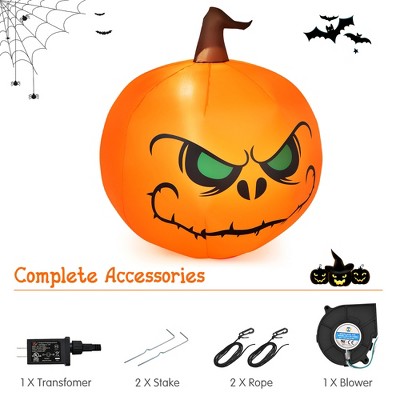 4 ft Orange Inflatable Halloween Pumpkin with LED Light
