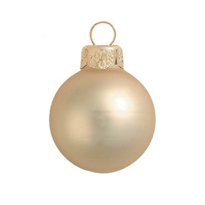 Northlight 4ct Champagne Gold Matte Finish Glass Christmas Ball Ornaments 4.75" (120mm) - 1 of 1