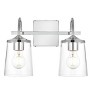 Elegant Lighting Avani 2 light Chrome and Clear Bath Sconce - 2 of 4