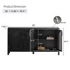 Rattan Storage Cabinet,Storage Sideboard Cabinet with Rattan Doors and Adjustable Shelves, MDF Buffet Cabinet for Living Room or Kitchen-Koiai - 4 of 4