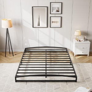 6 Inch Metal Platform Twin Bed Frame, Heavy Duty Low Profile Bed Frame No Box Spring Needed, Mattress Foundation with Steel Slats Support - 1 of 4