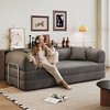 Whisen 78.8" Boneless Modular Sectional Sofa, Convertible Floor Sofa Bed, Compression Sofa with Pillow Back Support Armrest - 2 of 4