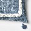 Embroidered Frame Square Throw Pillow - Threshold™ designed with Studio McGee     - image 3 of 4