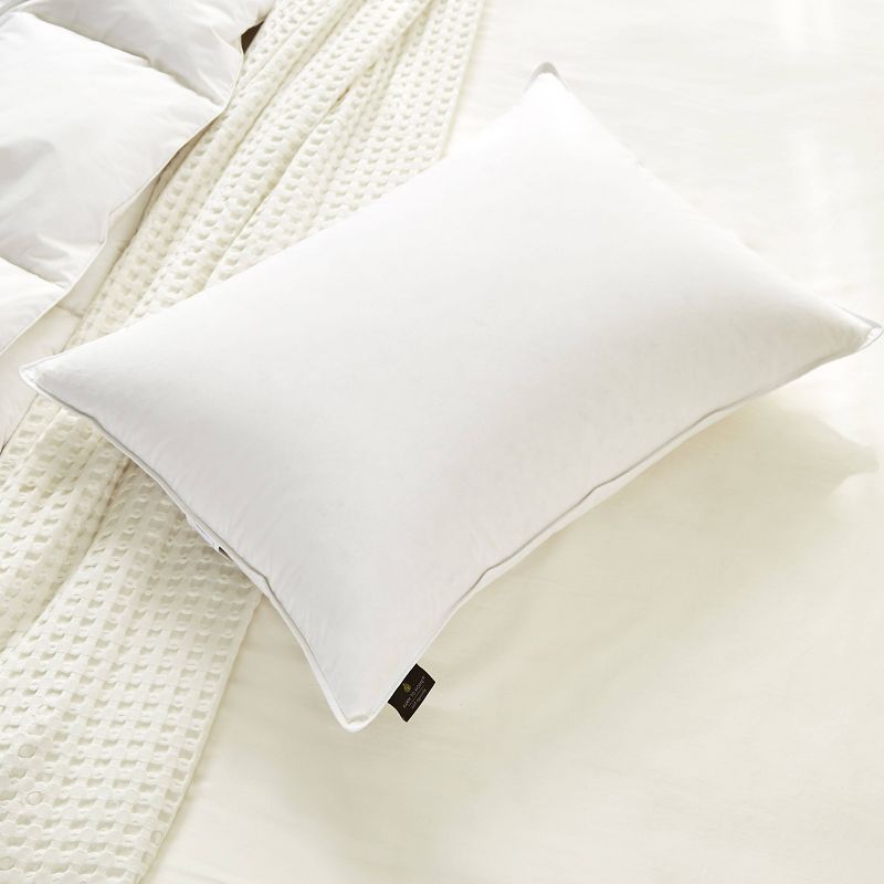 Farm To Home 100% Organic Cotton Medium Firm White Down Bed Pillow, 3 of 6
