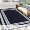 Washable Camping Rug for Patio Easy-Clean Stain-Resistant Plastic Carpet - 3 of 4