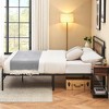 Alkmaar Metal Platform Bed Frame with Storage Bedside, Rustic Vintage Wood Headboard, Mattress Foundation, Strong Metal Slats Support - 4 of 4