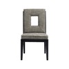 Meridian Furniture,Gwendolyn Linen Textured Fabric Dining Side Chair, Set of 2 - 3 of 4