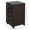 5 Drawer File Cabinet Storage Organizer Filing Cabinet with Nordic Minimalist Modern Style & Wheels - 3 of 4