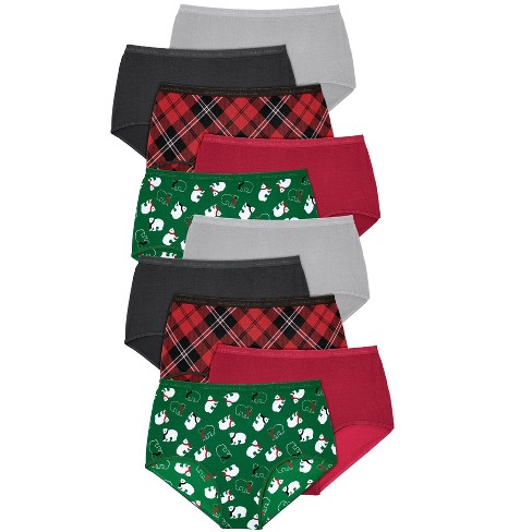 Comfort Choice Women's Plus Size Full Coverage Cotton Brief 10-pack - 10, Emerald Bear Pack : Target