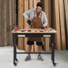VEVOR 48-inch Workbench, 1500 lbs Load Capacity, Garage Workbench with Drawer Storage & Wheels, Heavy Duty Oak Wood Top Work Table, Wood color - 2 of 4