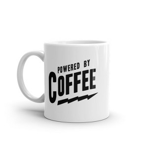 Crazy Dog T-Shirts Powered By Coffee Mug Funny Sarcastic Caffeine Lovers Novelty Cup-11oz - 1 of 4