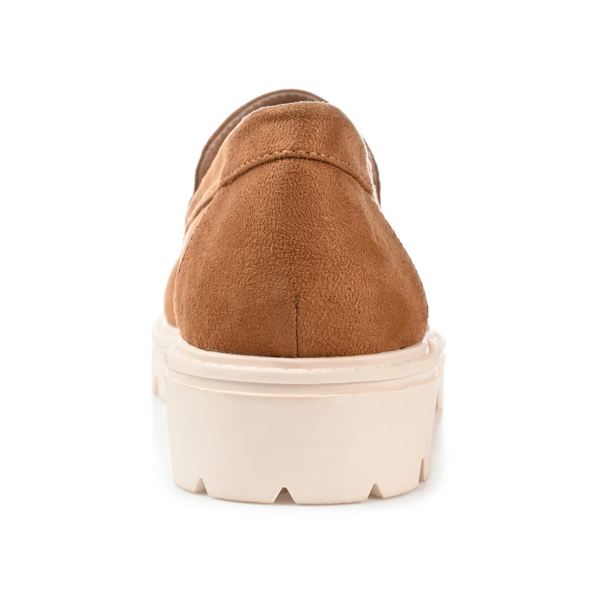 Женские туфли Journee Collection Women's Erika Medium and Wide Width Loafer Almond Toe Slip On Flats Tan 9.5WD — фото 3