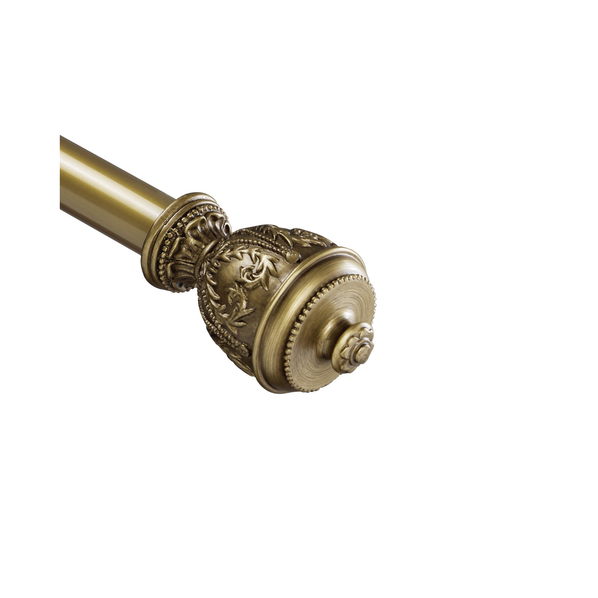 Urbanest 1-inch Diameter Grecian Urn Adjustable Single Drapery Curtain Rod Renaissance Gold 84"-120"
