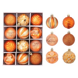 Unique Bargains Plastic Party Wedding Christmas Decorative Hanging Ornament Balls 2.4" 12 Pcs - 1 of 4