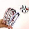 Unique Bargains Women's Teeth Comb Floral Pattern Elastic Headbands Set Red Purple 4 Pcs - 4 of 4