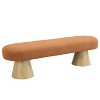 NicBex Modern Mushroom-Shaped Boucle Ottoman Dining Bench with Sturdy Wooden Base,Upholstered Long Bench for Living Room,Bedroom - 3 of 4