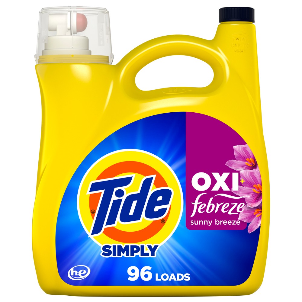 Photos - Ironing Board Tide Sunny Breeze Liquid Simply Oxi Febreze Laundry Detergent - 137 fl oz 