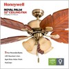 Honeywell Royal Palm 52" Tropical LED Ceiling Fan with Pull Chain, Aged Brass - 4 of 4