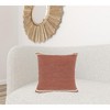16" X 24" Cinnamon And Natural Striped Cotton Lumbar Throw Pillow With Texture - 2 of 4