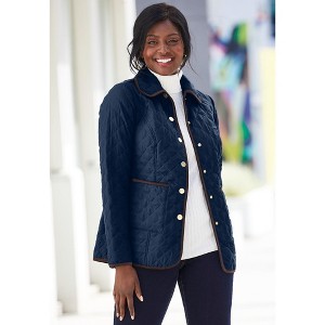 Jessica London Snap-Front Quilted Coat - 1 of 4