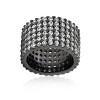 Slickblue Stylish Women’s Wide Pave Cubic Zirconia Ring Contemporary Jewelry 22.5 ct., Multiple Size & Color Options - 2 of 4