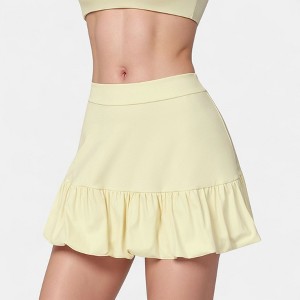 Anna-Kaci Active Women's Ruffle Hem High Waist Skort Built-In Shorts Stretch Waistband Flowy Lightweight Design - 1 of 4
