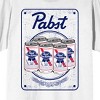 Pabst Blue Ribbon Placement Print Crew Neck Short Sleeve Men's White T-shirt - 2 of 3