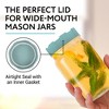 Impresa [6 Pack] Wide Mouth Mason Jar Lids - Durable Nesting Wide Mouth Canning Lids in 3 Colors - 2 of 4