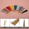 Unique Bargains PU Leather Keychain with Lobster Swivel Crafts Tassels 18 Pcs - 4 of 4