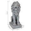 Sunnydaze Outdoor Concrete Noble Beast Sitting Lion Patio Lawn and Garden Decorative Sculpture - 30" - 4 of 4
