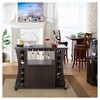 24/7 Shop At Home Claren Curved Standing Wine Rack Wood/Espresso: Elegant Storage, Mobile Bar - 2 of 4