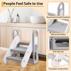 Adjustable 3-Step Toddler Stool, Foldable Step Stool for Kids, with Handles, Anti-Slip Pads, Kids Toilet Potty Training, for Bathroom Sink - 2 of 4