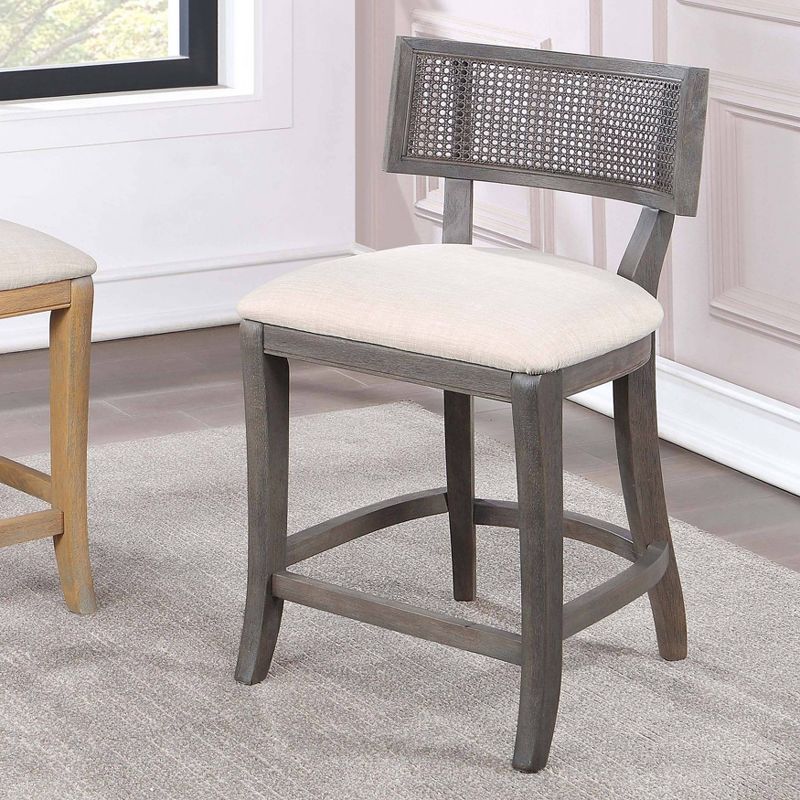 Roben Woven Cane Back Counter Height Barstools - HOMES: Inside + Out, 3 of 10