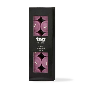 tag Color Studio Votive Candles Set Of 12 Lilac Smokeless Paraffin Wax, Burn Time 5 Hrs - 1 of 2