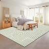 Abstract Washable Area Rug Non-Slip Throw Rug with Rubber Back, Low Pile Stain Resistant Boho Geometric Carpet for Living Room, Bedroom Dining Room - 3 of 4